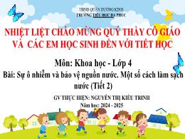 Bài giảng Khoa học 4 (Kết nối tri thức) - Bài