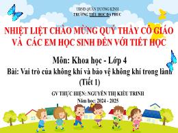 Bài giảng Khoa học 4 (Kết nối tri thức) - Bài