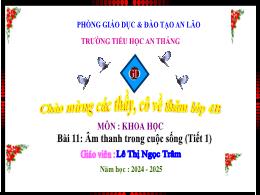Bài giảng Khoa học Lớp 4 (Kết nối tri thức) -