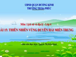 Bài giảng Lịch sử và Địa lí 4 (Kết nối tri th