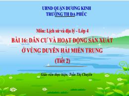 Bài giảng Lịch sử và Địa lí 4 (Kết nối tri th