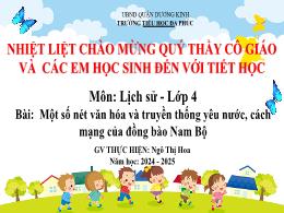 Bài giảng Lịch sự và Địa lí 4 (Kết nối tri th