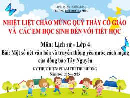 Bài giảng Lịch sử và Địa lí 4 (Kết nối tri th