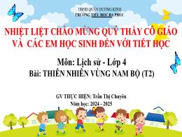 Bài giảng Lịch sử và Địa lí 4 (Kết nối tri th
