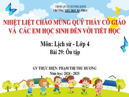 Bài giảng Lịch sử và Địa lí 4 (Kết nối tri th