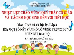 Bài giảng Lịch sử và Địa lí 4 (Kết nối tri th