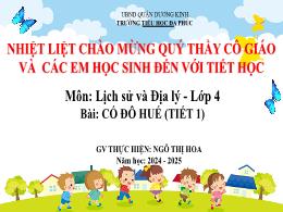 Bài giảng Lịch sử và Địa lí 4 (Kết nối tri th