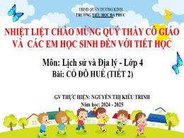 Bài giảng Lịch sử và Địa lí 4 (Kết nối tri th