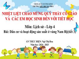 Bài giảng Lịch sử và Địa lí 4 (Kết nối tri th