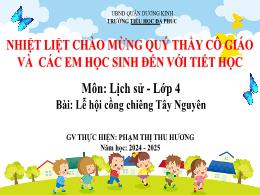 Bài giảng Lịch sử và Địa lí 4 (Kết nối tri th