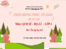Bài giảng Lịch sử và Địa lí 4 (Kết nối tri th