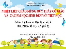 Bài giảng Lịch sử và Địa lí 4 (Kết nối tri th
