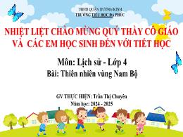 Bài giảng Lịch sử và Địa lí 4 (Kết nối tri th