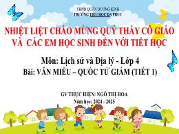 Bài giảng Lịch sử và Địa lí 4 (Kết nối tri th
