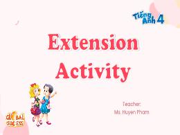 Bài giảng Tiếng Anh 4 (Global Success) - Bài: