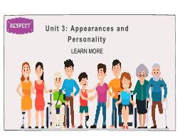 Bài giảng Tiếng Anh 4 - Unit 3: Appearances a