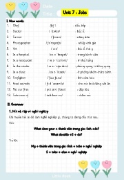 Bài giảng Tiếng Anh 4 - Unit 7: Jobs