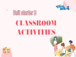 Bài giảng Tiếng Anh Lớp 4 (Global Success) -