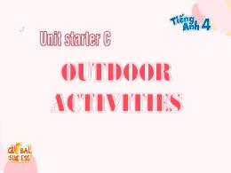 Bài giảng Tiếng Anh Lớp 4 (Global Success) -