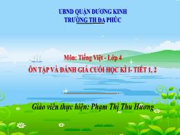 Bài giảng Tiếng Việt 4 (Kết nối tri thức) - B