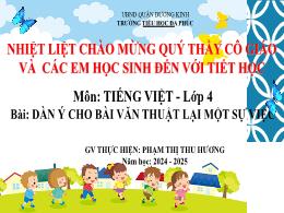 Bài giảng Tiếng Việt 4 (Kết nối tri thức) - B