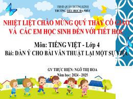 Bài giảng Tiếng Việt 4 (Kết nối tri thức) - B