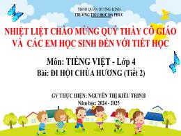 Bài giảng Tiếng Việt 4 (Kết nối tri thức) - B