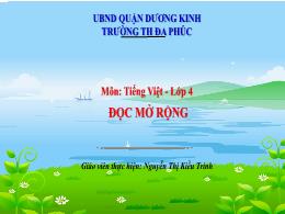 Bài giảng Tiếng Việt 4 (Kết nối tri thức) - B