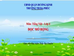 Bài giảng Tiếng Việt 4 (Kết nối tri thức) - B