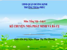 Bài giảng Tiếng Việt 4 (Kết nối tri thức) - B