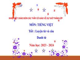 Bài giảng Tiếng Việt 4 (Luyện từ và câu) Sách