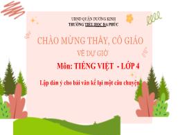 Bài giảng Tiếng Việt 4 (Viết) Sách Kết nối tr