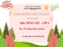 Bài giảng Tiếng Việt (Đọc) Sách Kết nối tri t
