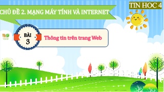 Bài giảng Tin học 4 (Kết nối tri thức) - Chủ 