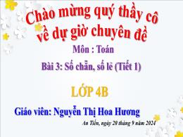 Bài giảng Toán 4 (Kết nối tri thức) - Bài 3: