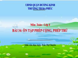 Bài giảng Toán 4 (Kết nối tri thức) - Bài 34: