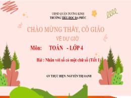 Bài giảng Toán 4 (Kết nối tri thức) - Bài 38: