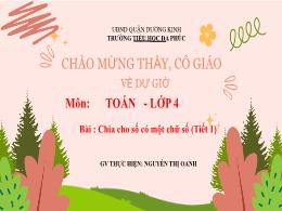 Bài giảng Toán 4 (Kết nối tri thức) - Bài: Ch