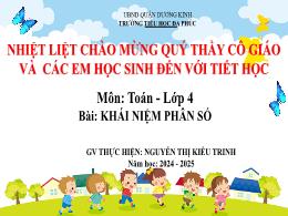 Bài giảng Toán 4 (Kết nối tri thức) - Bài: Kh