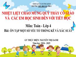 Bài giảng Toán 4 (Kết nối tri thức) - Bài: Ôn