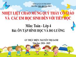 Bài giảng Toán 4 (Kết nối tri thức) - Bài: Ôn
