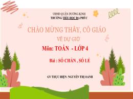 Bài giảng Toán 4 (Kết nối tri thức) - Bài: Số