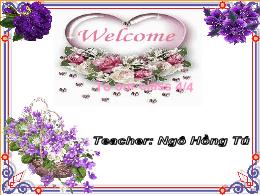 Bài giảng Tiếng Anh 4 - Unit 5: Can you swim?