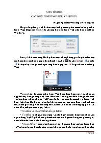Chuyên đề môn Tin học lớp 4 - Các kiểu gõ Tiế