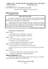 Đề thi chọn HS năng khiếu Tiếng Việt 4 - Bảng
