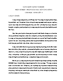 Sáng kiến kinh nghiệm Một số biện pháp giáo d