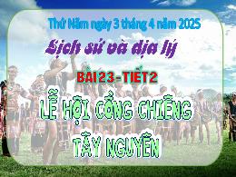 Bài giảng Lịch sử và Địa lí 4 - Bài 23: Lễ hộ