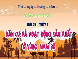 Bài giảng Lịch sử và Địa lí 4 - Bài 25: Dân c