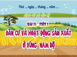 Bài giảng Lịch sử và Địa lí 4 - Bài 25: Dân c