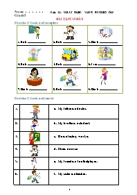 Bài tập ôn tập Tiếng Anh 4 - Unit 12: What do